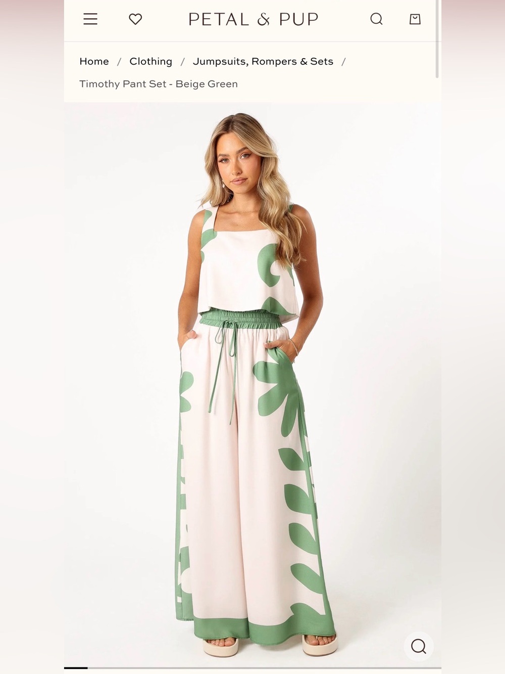 Petal & Pup Wide-Leg Pant Set